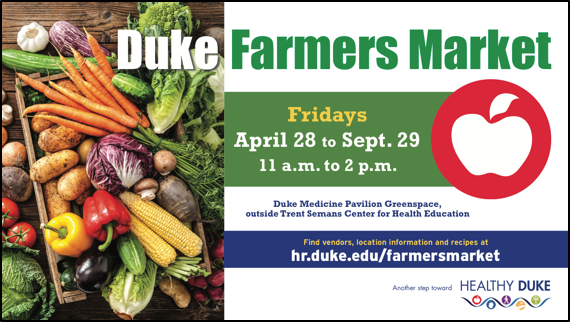 Duke Farmers Market image with Healthy Duke apple icon