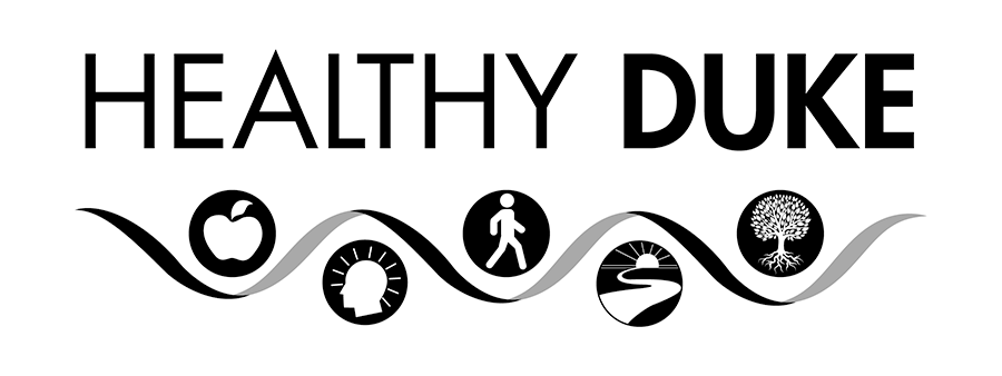 Healthy Duke logo (black and white)